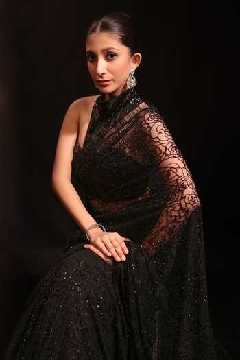 Couture By Niharika Velune Embroidered Saree With Blouse 