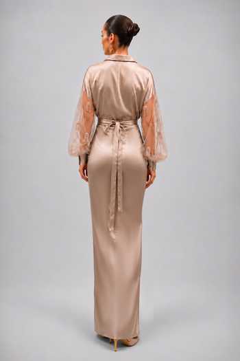 Vridhi Somaani Clair Embroidered Sleeve Shirt & Skirt Set 