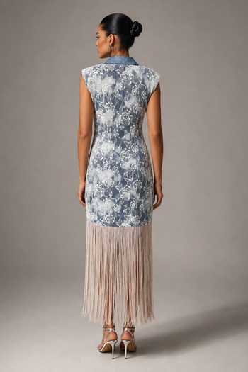 Vridhi Somaani Jane Denim Lace Dress 