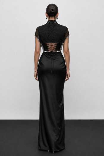 Vridhi Somaani Serena Embroidered Cape & Draped Skirt Set 