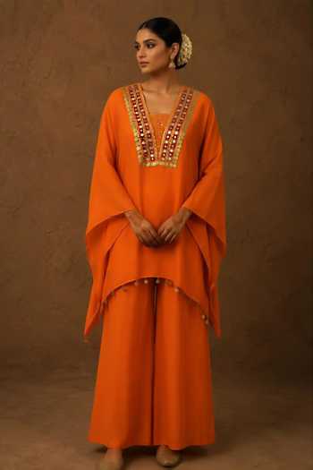 Nidhi Kejriwal Embellished Kaftan & Palazzo Set