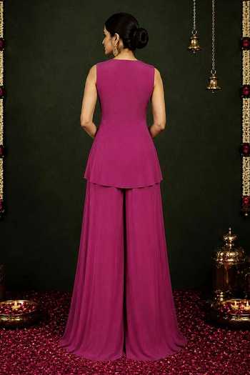 Nidhi Kejriwal Embroidered Jacket With Flared Sharara Set