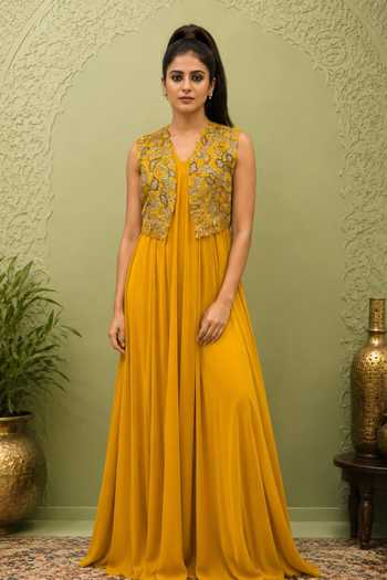 Nidhi Kejriwal Long Dress With Embroidered Jacket