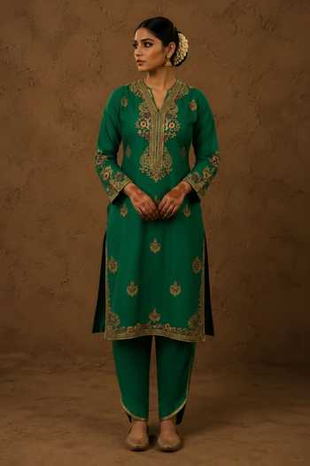 Nidhi Kejriwal Silk Embroidered Kurta & Pant