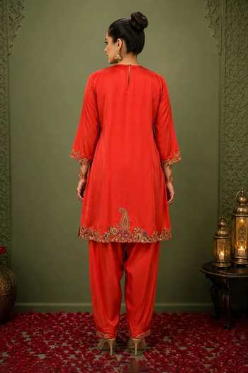 Nidhi Kejriwal Short Flared A-line Kurta With Afghani Salwar