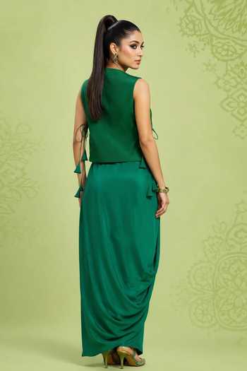 Nidhi Kejriwal Embroidered Jacket With Dhoti Skirt Set