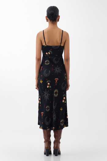 NOIB Liza Postcards & Petals Print Midi Dress 