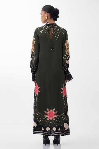 NOIB Amber Old Rose Print Maxi Dress 