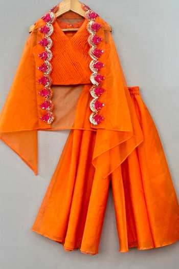 Label Neeti Embroidered Cape Palazzo Set