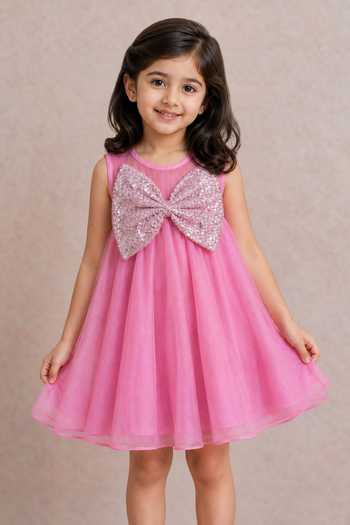 Label Neeti Sequin Embroidered Bow Dress