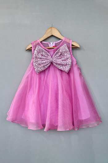 Label Neeti Sequin Embroidered Bow Dress