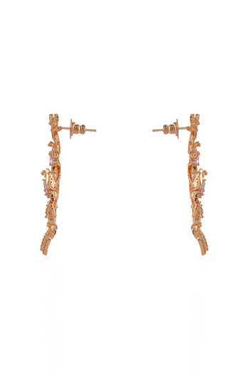 Buy Cao Jewellery Gold Plated Petal And Wing Earrings Online at Aza Fashions Buy_Cao Jewellery_Gold Plated Petal And Wing Earrings _Online_at_Aza_Fashions