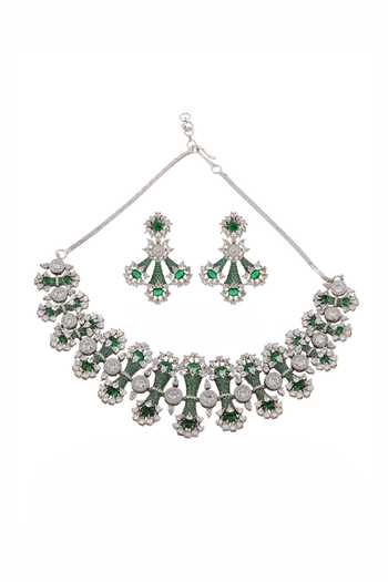 Cao Jewellery Emerald Cascade Necklace Set 
