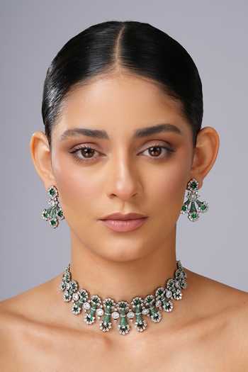 Cao Jewellery Emerald Cascade Necklace Set 