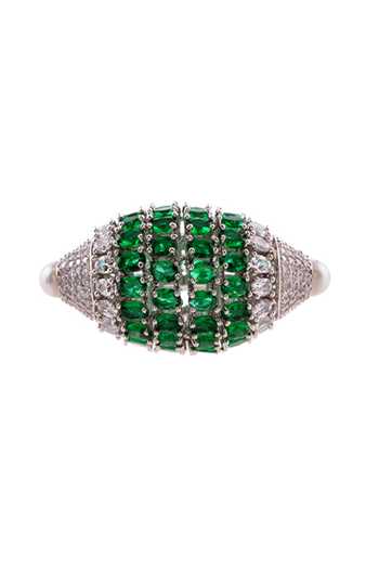 Cao Jewellery Emerald Green Orb Embellished Ring Online at Aza Fashions Cao Jewellery_Emerald Green Orb Embellished Ring _Online_at_Aza_Fashions