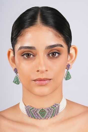 Cao Jewellery Crystal Prism Choker Set 