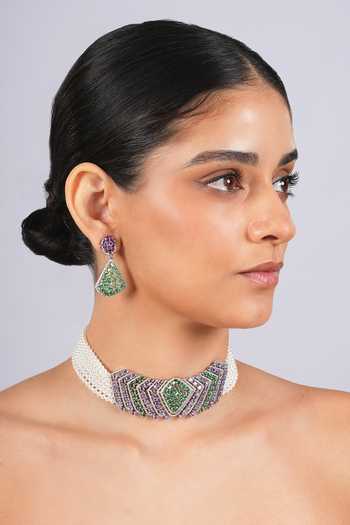 Cao Jewellery Crystal Prism Choker Set 