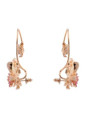 Cao Jewellery Multi Color Flora Ear Wrap Brass Online at Aza Fashions Cao Jewellery_Multi Color Flora Ear Wrap Brass _Online_at_Aza_Fashions