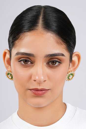 Cao Jewellery Green Aura Stud Earrings 