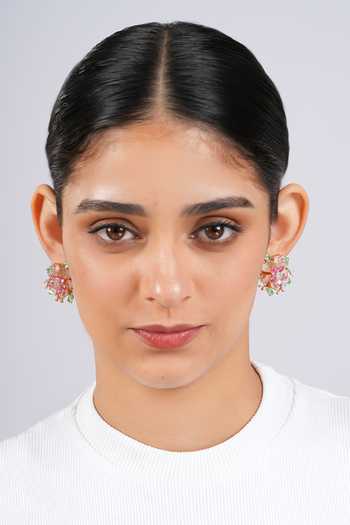 Cao Jewellery Floral Luxe Rose Gold Stud Earrings 