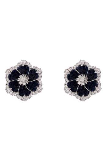 Cao Jewellery Blue Bloom Stud Earrings 