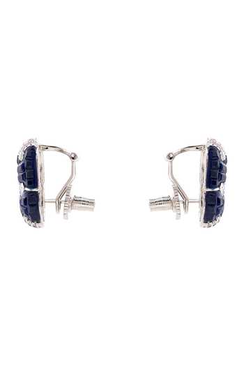 Cao Jewellery Blue Midnight Shine Stud Earrings Online at Aza Fashions Cao Jewellery_Blue Midnight Shine Stud Earrings _Online_at_Aza_Fashions