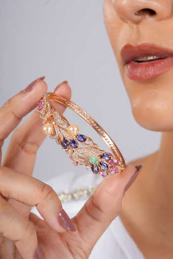 Cao Jewellery Crystal Peacock Pearl & Stone Bracelet 