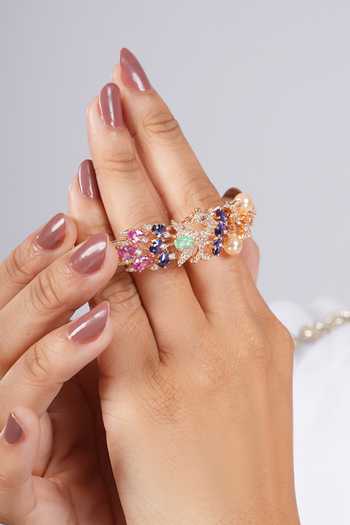 Buy Cao Jewellery Multi Color Crystal Peacock Pearl And Stone Bracelet Online at Aza Fashions Buy_Cao Jewellery_Multi Color Crystal Peacock Pearl And Stone Bracelet _Online_at_Aza_Fashions