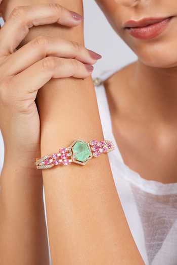 Buy Cao Jewellery Multi Color Crystal Paradise Bracelet Online at Aza Fashions Buy_Cao Jewellery_Multi Color Crystal Paradise Bracelet _Online_at_Aza_Fashions