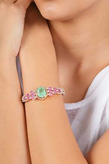 Shop Cao Jewellery Multi Color Crystal Paradise Bracelet Online at Aza Fashions Shop_Cao Jewellery_Multi Color Crystal Paradise Bracelet _Online_at_Aza_Fashions