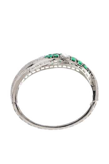 Cao Jewellery Green Emerald Wave Bracelet Online at Aza Fashions Cao Jewellery_Green Emerald Wave Bracelet _Online_at_Aza_Fashions