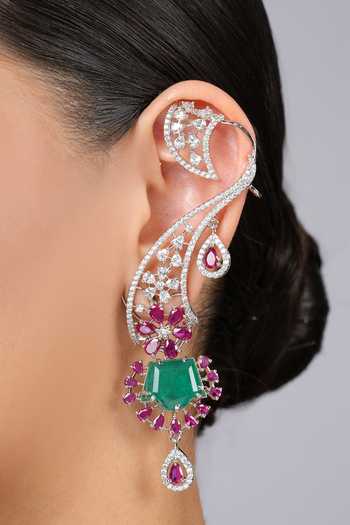 Buy Cao Jewellery Multi Color Embellished Pair Of Ear Cuffs Online at Aza Fashions Buy_Cao Jewellery_Multi Color Embellished Pair Of Ear Cuffs _Online_at_Aza_Fashions