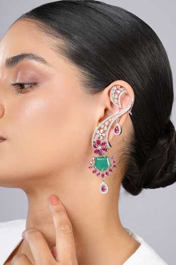 Cao Jewellery Multi Color Embellished Pair Of Ear Cuffs at Aza Fashions Cao Jewellery_Multi Color Embellished Pair Of Ear Cuffs _at_Aza_Fashions