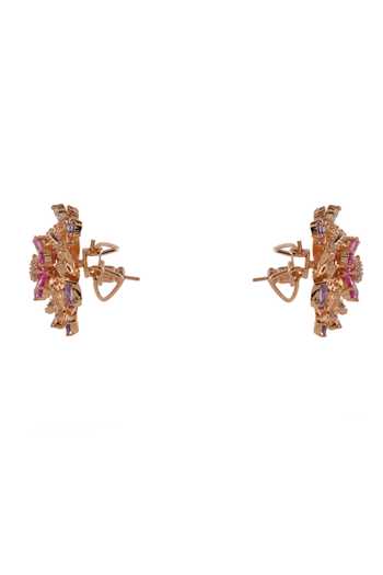 Cao Jewellery Multi Color Twilight Bloom Stud Earrings Online at Aza Fashions Cao Jewellery_Multi Color Twilight Bloom Stud Earrings _Online_at_Aza_Fashions