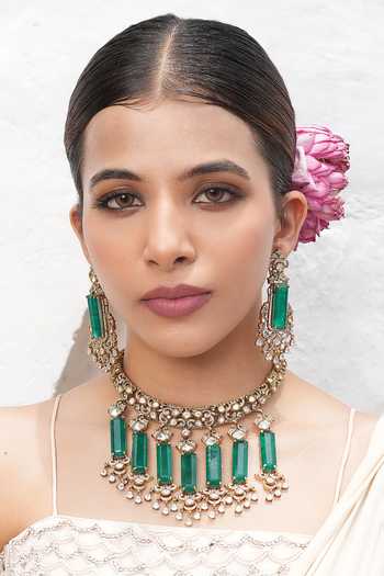 Cao Jewellery Stone Studded Necklace Set 