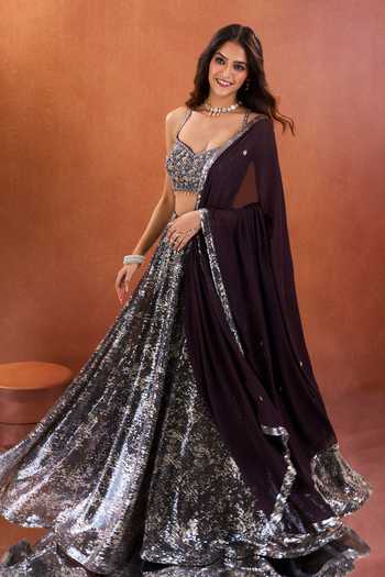 Samyukta Singhania Sequin Work Blouse Lehenga Set 