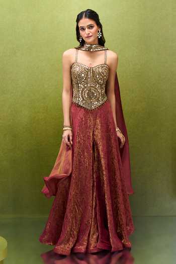 Samyukta Singhania Jacquard Woven Lehenga Set
