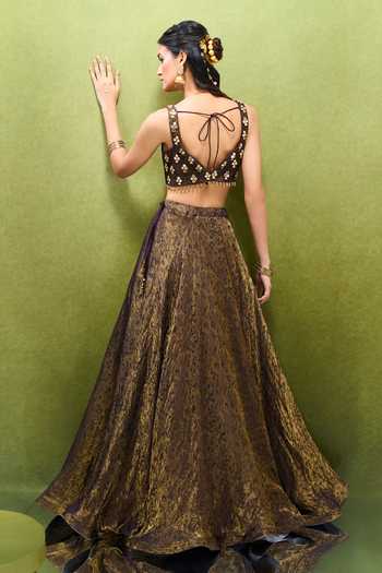Samyukta Singhania Abstract Woven Lehenga Set 