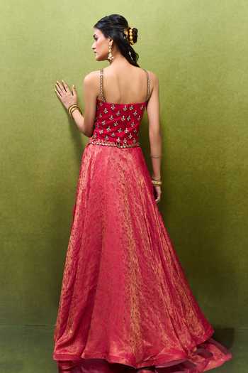 Samyukta Singhania Geometric Woven Lehenga Set 