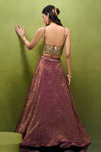 Samyukta Singhania Jacquard Woven Lehenga Set 