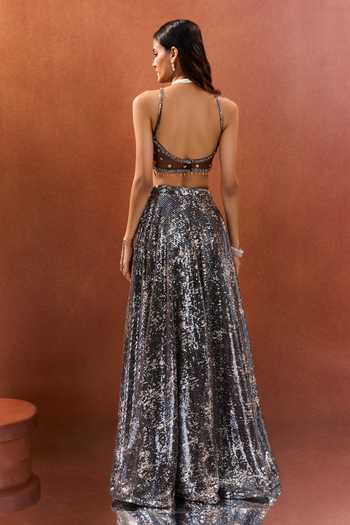 Samyukta Singhania Sequin Work Blouse Lehenga Set 
