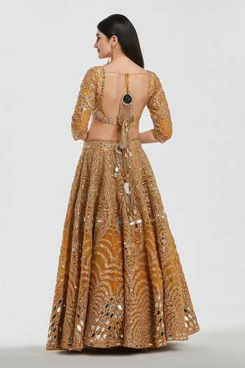 Abhinav Mishra Gota Embellished Lehenga Set 