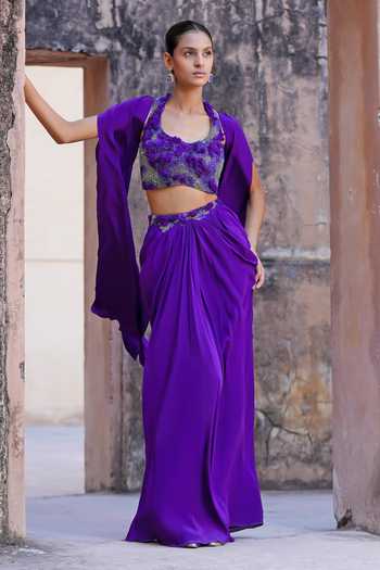Vrinda Soni The Lichen Cape & Skirt Set 