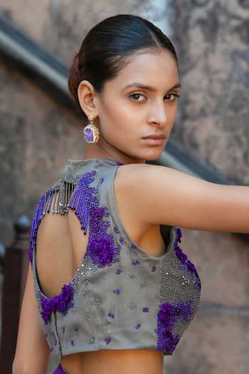 Vrinda Soni The Lichen Cape & Skirt Set 