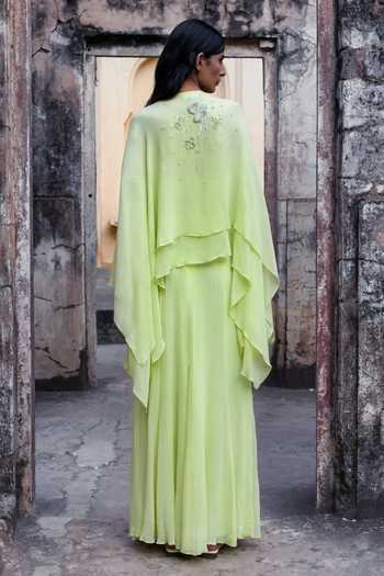 Vrinda Soni The Cascade Cape & Flared Pant Set 
