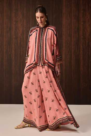 Verb By Pallavi Singhee Printed Cape & Pant Set 