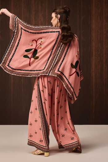 Verb By Pallavi Singhee Printed Cape & Pant Set 