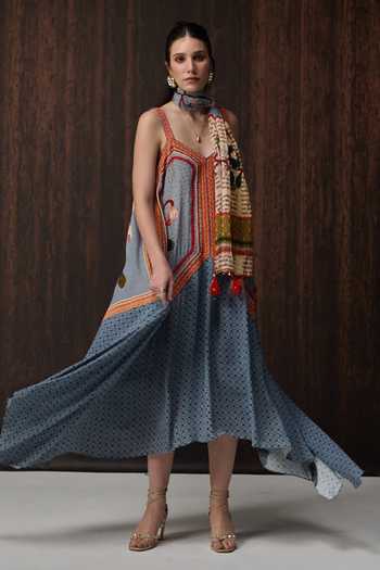 Verb By Pallavi Singhee Double Geoegette Maxi Dress 