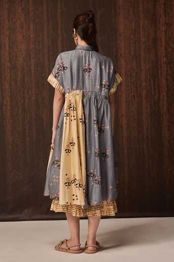 Verb By Pallavi Singhee Floral Print Midi Dress 
