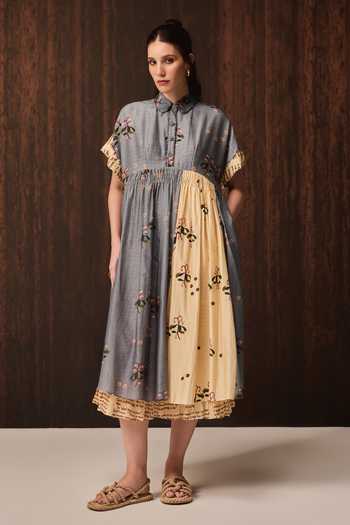 Verb By Pallavi Singhee Floral Print Midi Dress